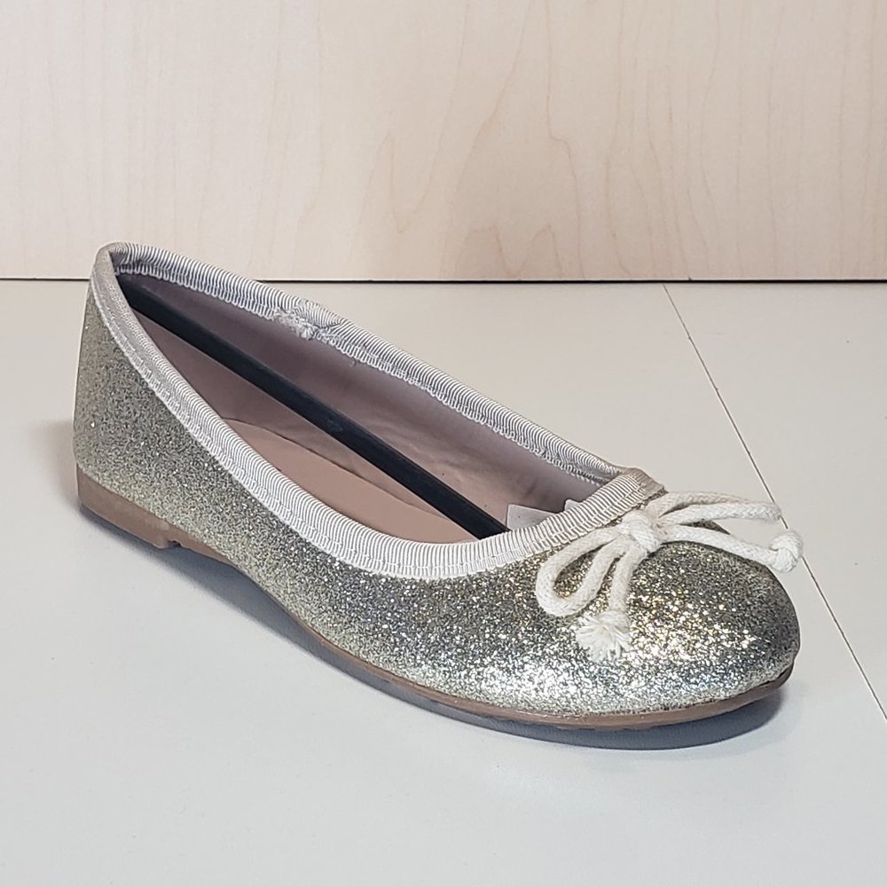 Soho Toddler Comfy Insole Glitter Dress Ballet Flats - Silver